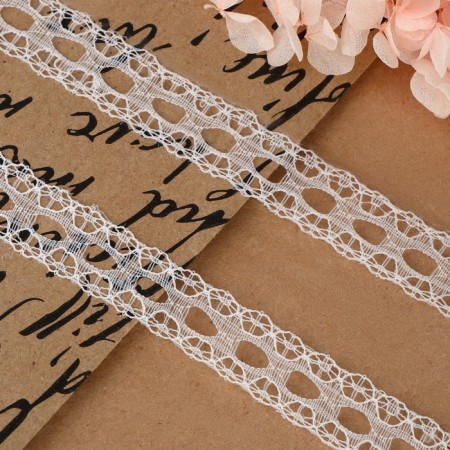 Capricon lace, 15 mm × 10 ± 1 m, white color-1
