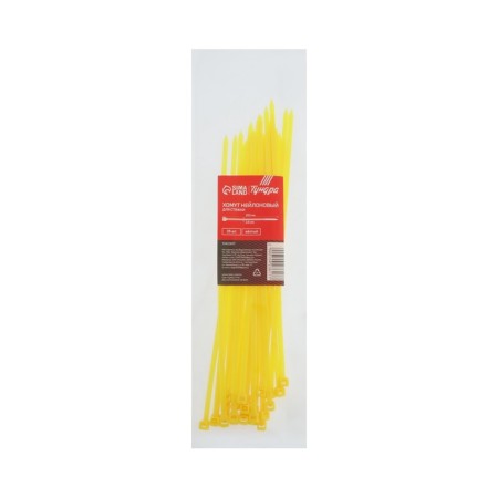 Nylon screed 3.6x200 mm tundra, yellow color, 25 pcs-1
