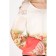Female blouse, size 42, white color, coral