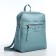 Women's backpack made of artificial leather with lightning, 3 pockets, blue color