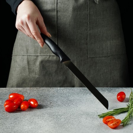 Bread knife “Grime”, blade 17 cm, black color-4