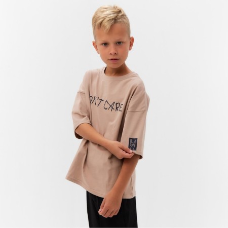 Children's Minaku T -shirt, beige color, height 140 cm-6