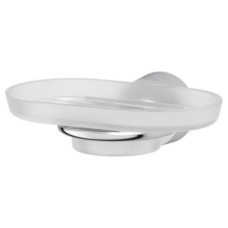 Soap holder, matte crystal, chrome, fbs