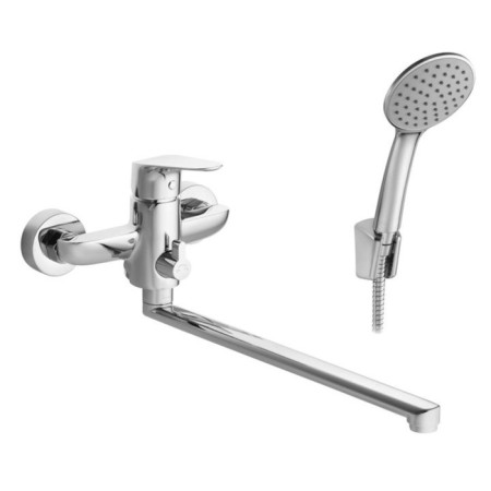 Santek Fort Bath mixer, long spout, with accessories, chrome-1
