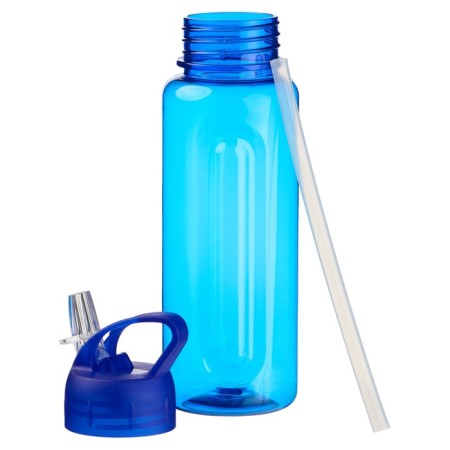 Sports water bottle, 650 ml, Baraolet, with a drinker, 24 x 7 cm, blue-1