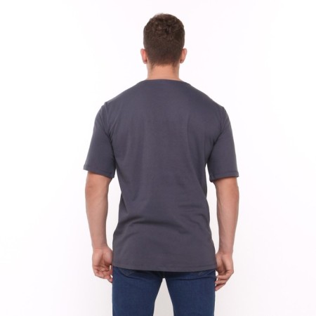 T-shirt male, dark gray color, size 46-4