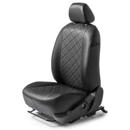 Auto-Chekhly Rival rhombus, Rear back is Separate 40/60, Lada Xray 2015-n., Eco-leather, black, SC.6004.2