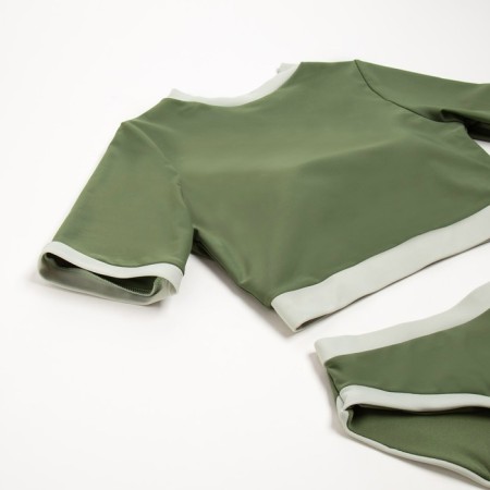 Separate Minaku swimsuit with top, color green, size 46-5