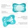 Orthodontic dummy nipple, silicone, +0x., Biryuza color