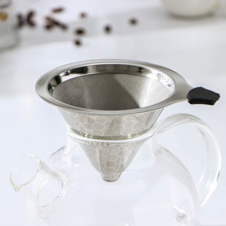 Coffee funnel, 14 × 11.5 × 8 cm, stainless steel