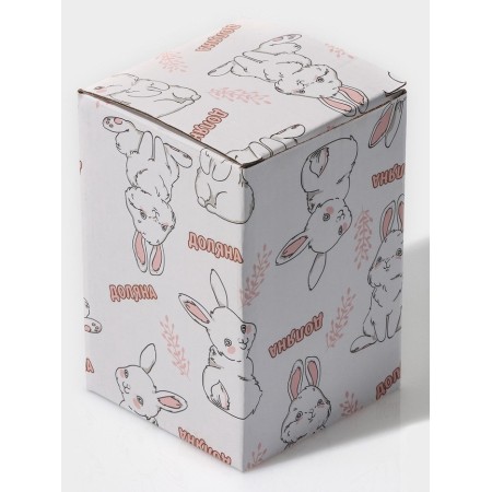 Glass Bank for bulk products with a ceramic lid of the bunny, 230 ml-11