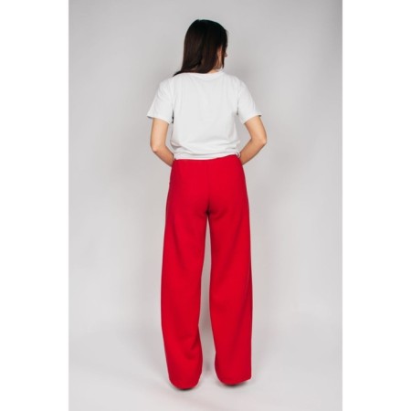 Female trousers, size 50, red color-1