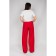 Female trousers, size 50, red color