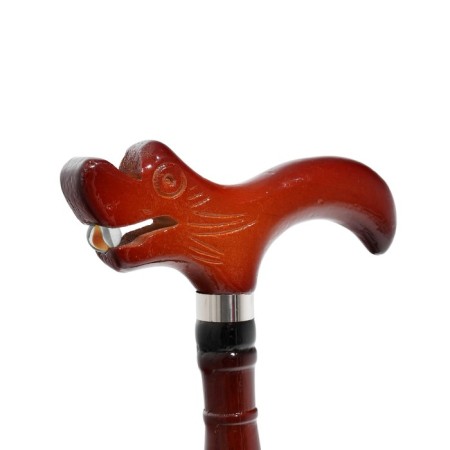 Souvenir cane 95.5 cm, dragon hilt, dark-1