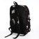Young backpack from textiles on lightning, 3 pockets, black/yellow color