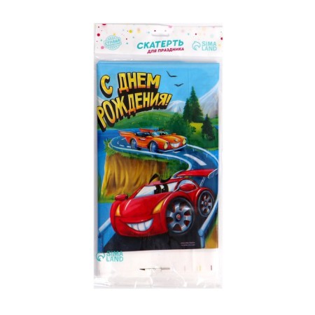 The single tablecloth "Happy Birthday", machine, 180x137cm-5