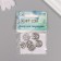 Decor for creativity Metal "Snowman with Clover" silver set 6 pcs 1.1x1.4 cm