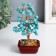 Bonsai souvenir "Cash tree with turquoise" 60 stones 16x7.5x5.5 cm