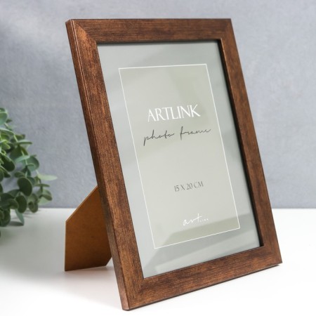Plastic photo frame "Emma" 15x20 cm, brown-2