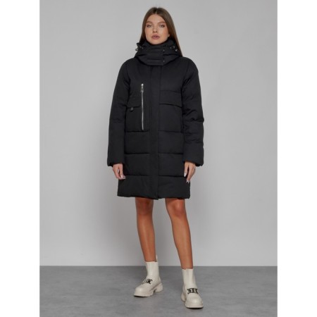 Coat insulated winter female, size 46, black color