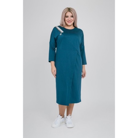 Female dress, size 64, turquoise color-1