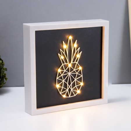 Light Brush "Pineapple" LED USB from batteries 3haa white 24.5x24.5x3.5 cm Risalux
