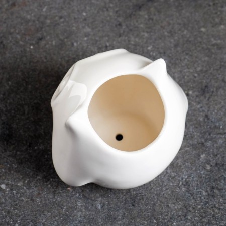 Pot "Council Moon" White, 10.5x9x10cm-4