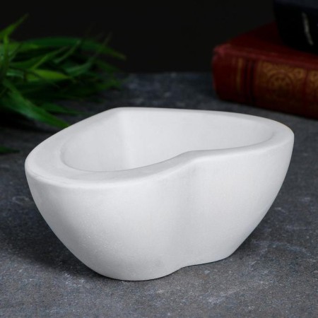 Kashpo heart white, 10 x 12.5 x 6 cm-2