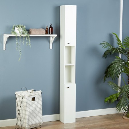 Bathroom penalty room narrow "Vega 16" white, 200 cm x 20 cm x 20 cm