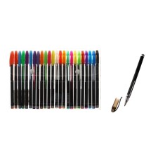 A set of gel pens 24 colors fluorestone, pastel, metallic, in a blister on the button