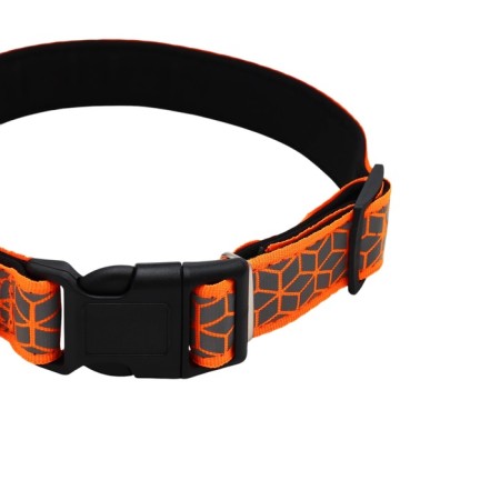 Collar with reflective ornament, 55 x 2.5 cm, orange-1