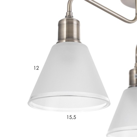 Chandelier "Patricia" 3x40W E27 white, gold 56x56x35cm-5