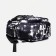Young backpack from textiles with a zipper, 4 pockets, black/white color