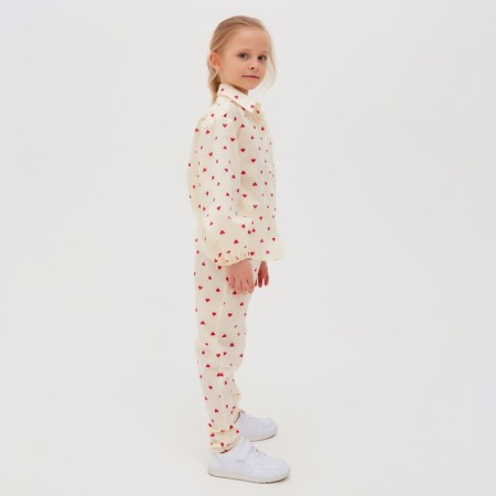 Pants Children's Minaku: Cotton Collection Beige Color, Height 122-3
