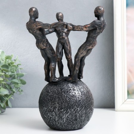 Polystone souvenir "Three Equilibrists on the Ball" under the bronze 18x16x26.5 cm