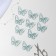 Knitted elements "Butterflies", 5.5 × 4 cm, 10 pcs, green/white/chameleon