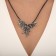 Unisex “Legends” pendant wing, black silver color on a black lace, 60 cm