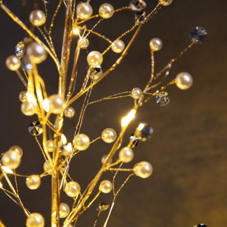LED bush "Beads" 55 × 30 × 3 cm, 20 LED, constant glow, from batteries CR2032x2 (included), glow warm white-2