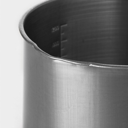 Stainless steel bucket “Basis”, 1.2 l, d = 16 cm, with a measured scale, a metal handle-4