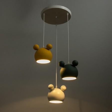 Bayerlux lamp "Barney" 3he27 40w yellow white green 35x35x30-130cm-2