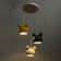 Bayerlux lamp "Barney" 3he27 40w yellow white green 35x35x30-130cm