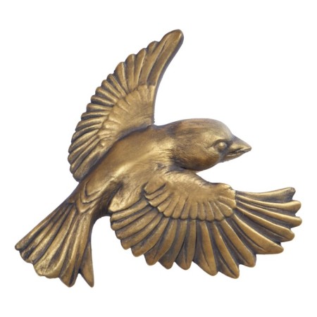 Wall decoration, plaster panel "birds" 5 pcs, bronze-8