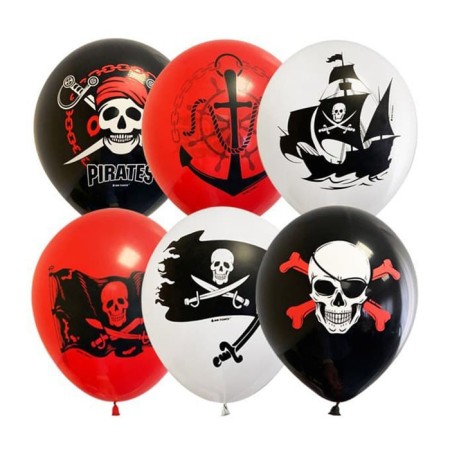 Latex ball 12 "Pirates", pastel, set 25 pcs., Mix