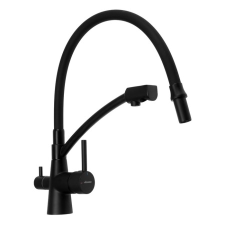 Accoona A5179FF-13 kitchen mixer, single-leaf, with output for drinking water, black-1