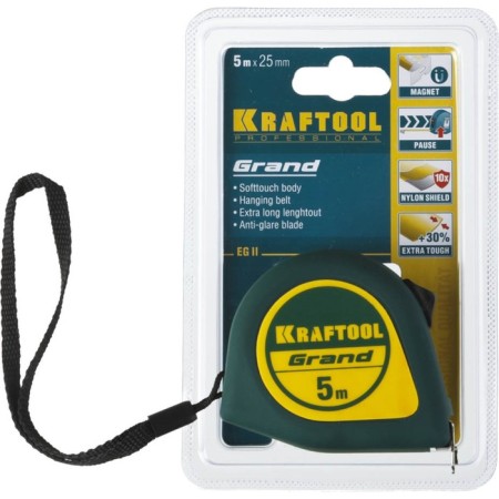 Roulette Kraftool Grand 34022-05-25, 5 m x 25 mm 25 mm-3