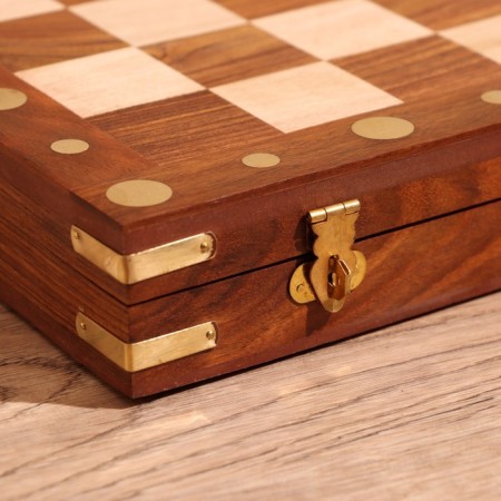Folding chess, board 35x35 cm, shisham tree-8