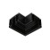 Ambrella connector angular for the Magnetic 48V busbar in the GL3392 BK stretch ceiling, black