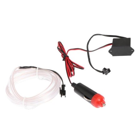 Cartage neon thread for lighting salon, feeder 12 V, 2 m, white power adapter-1