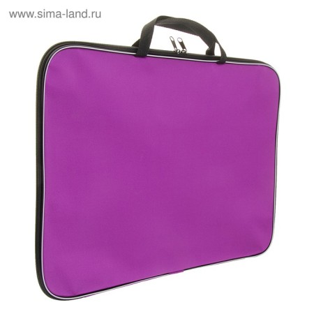 Folder for drawings and drawings A3, 470 x 350 x 20 mm, with handles, textile, calligrata standard, purple, density 600d-2
