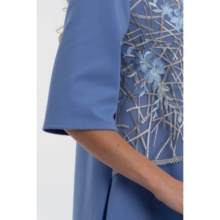 Women's dress, size 44, blue color-1